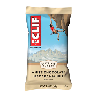 White Chocolate Macadamia Nut Clif bar