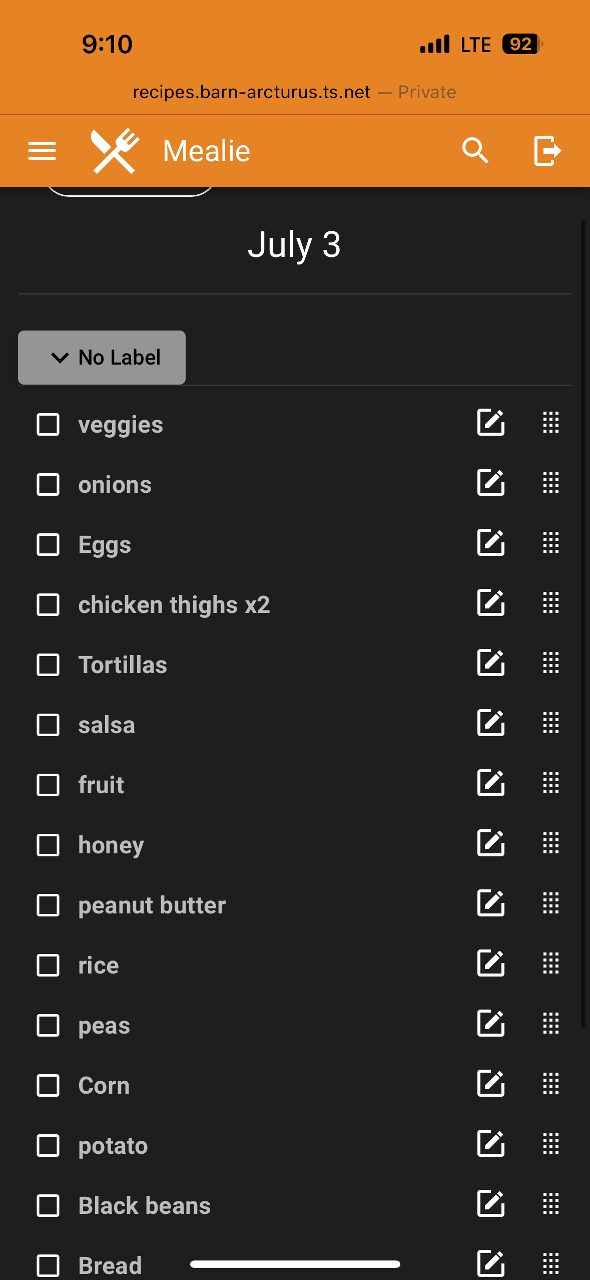 Cover Image for Shopping list example